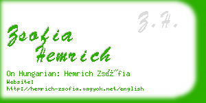 zsofia hemrich business card